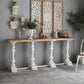 Rectangle French Country Console Table White Wood Sofa Table
