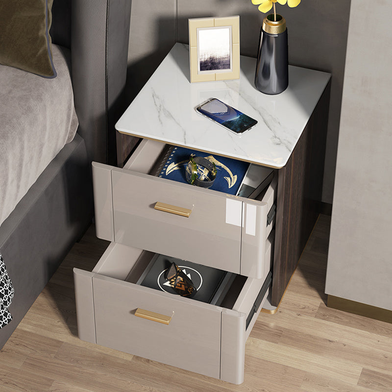 Table table de chevet de nuit de nuit glamour avec 2 tiroirs