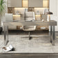 Rechthoek Stone Top Office Desk Modern Style Gray Writing Desk voor kantoor