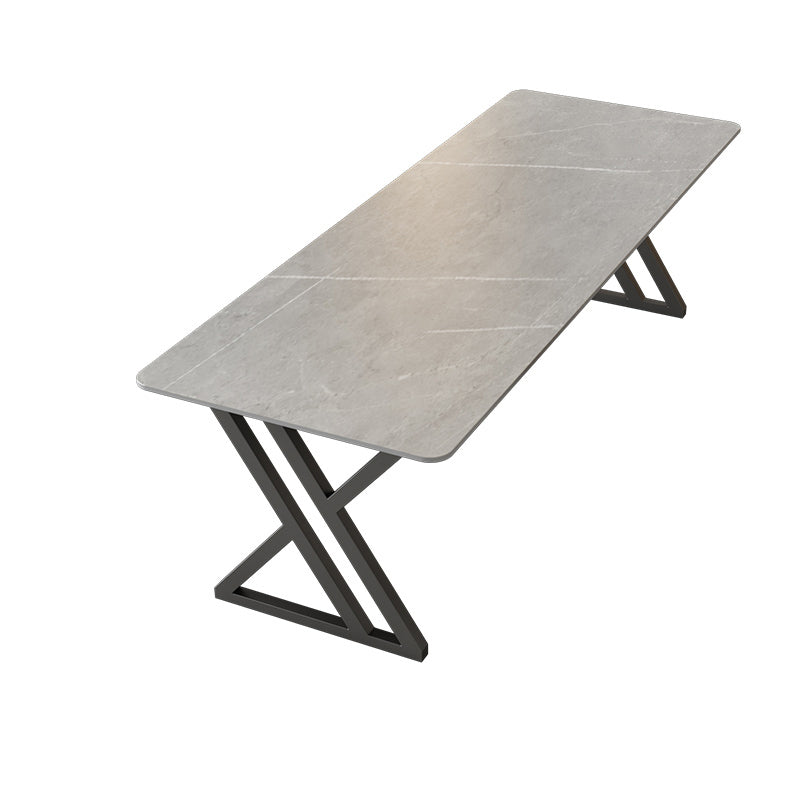 Rectangle Stone Office Desk Modern Style Grey Writing Desk for Office Clearhalo 'furn' 'furn_office_desk' 'Furniture' 'Office Desks' 'Office Furniture' 'office_desk' 7449836