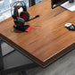Table d'ordinateur de forme rectangulaire Bureau d'écriture en bois massif en marron