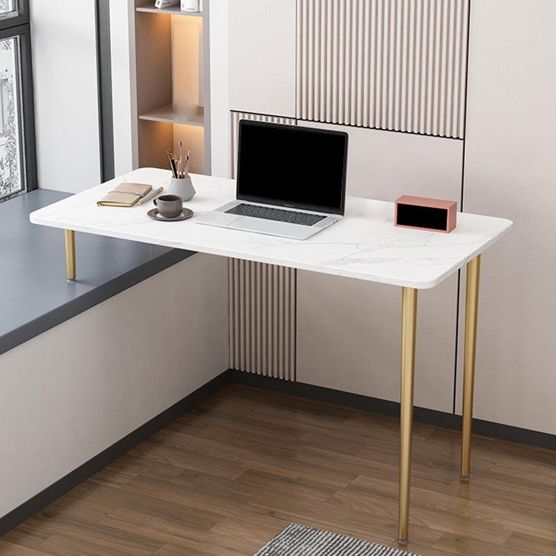 Descripción de la oficina de piedra de estilo contemporáneo Descripción de tareas de forma rectangular con 4 patas