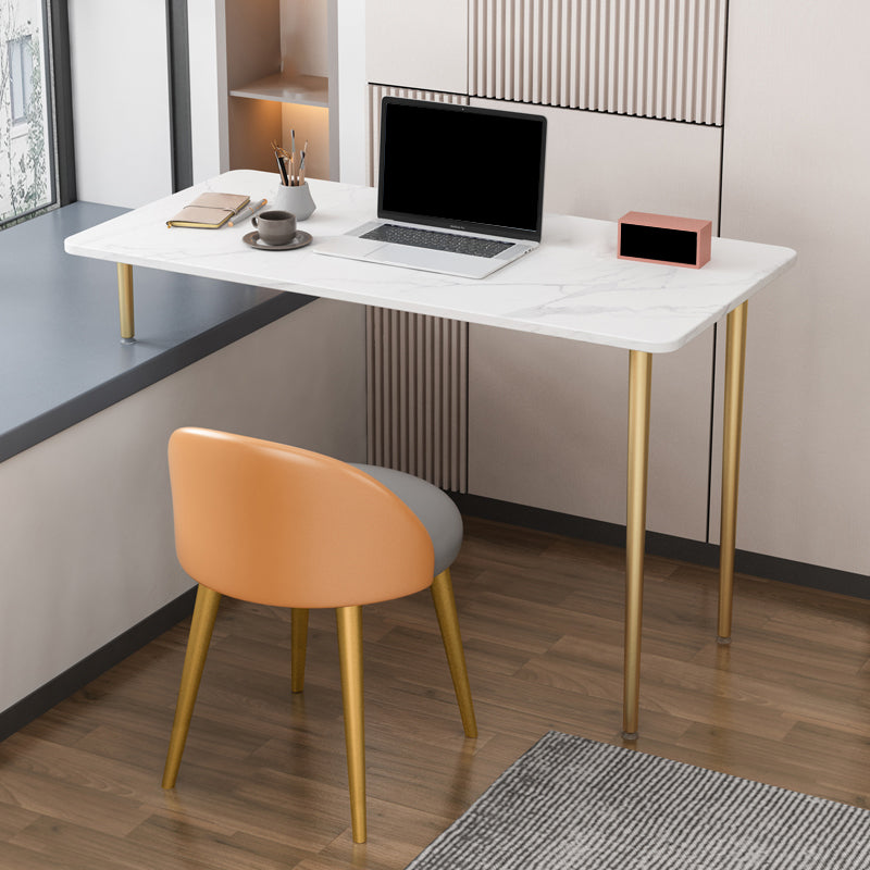 Descripción de la oficina de piedra de estilo contemporáneo Descripción de tareas de forma rectangular con 4 patas