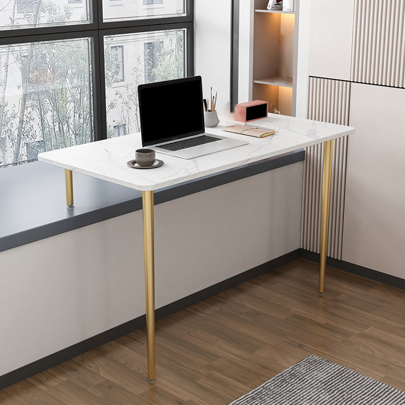 Descripción de la oficina de piedra de estilo contemporáneo Descripción de tareas de forma rectangular con 4 patas