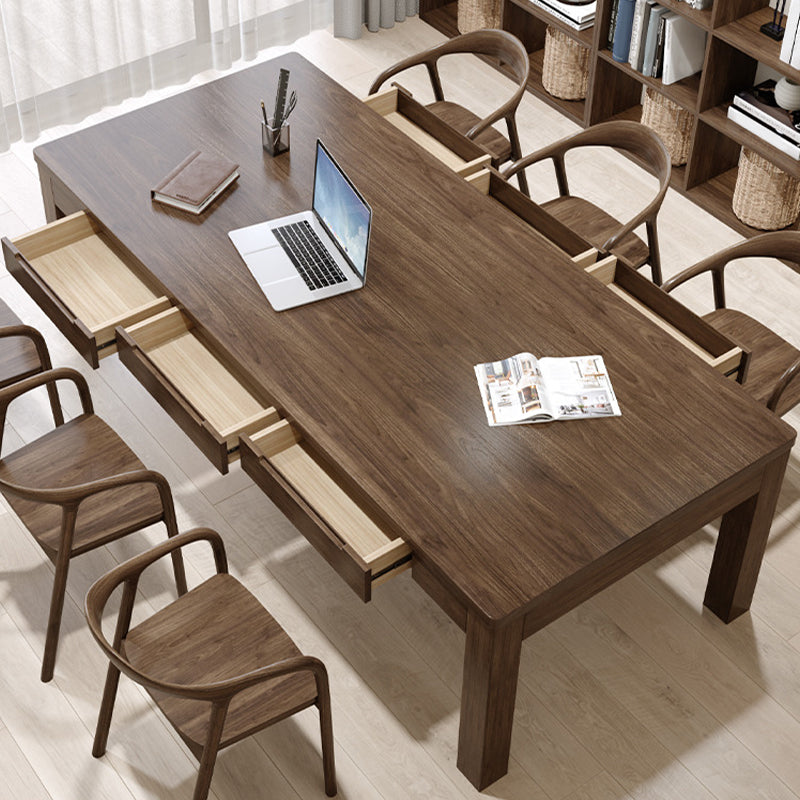 Bureau de bureau de style contemporain Bureau de bureau rectangulaire Bureau de tâche avec 4 jambes pour le bureau