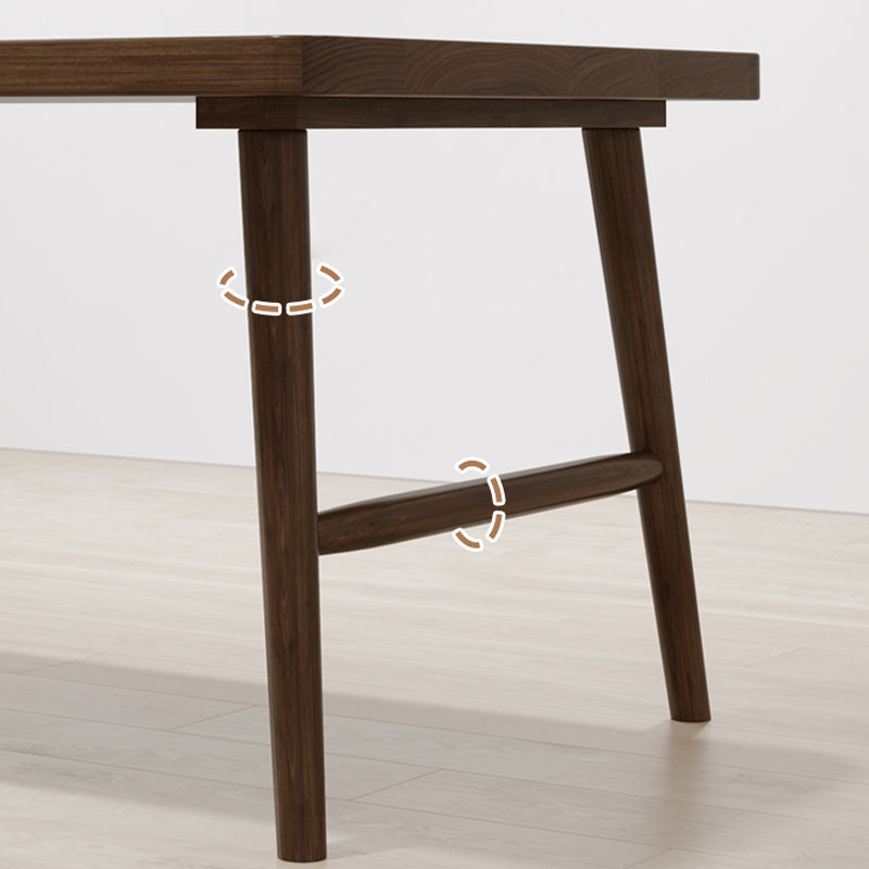 Hedendaagse stijl Wood Office Desk rechthoekige vorm Taakbureau in donkerbruin