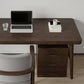 Hedendaagse stijl Wood Office Desk rechthoekige vorm Taakbureau in donkerbruin