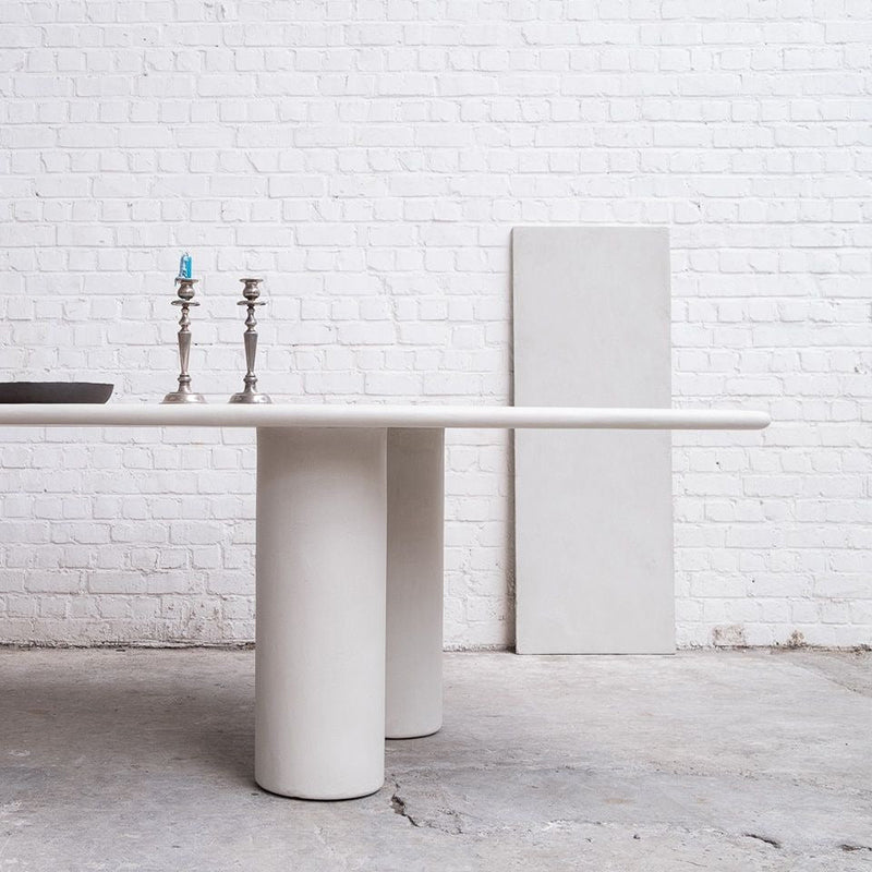 Bureau de bureau en bois de style contemporain Bureau de tâche de forme irrégulière avec 3 jambes en blanc