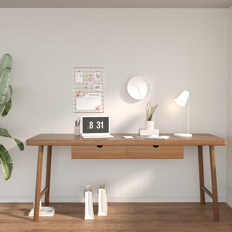 Contemporary Style Wood Office Desk Rectangular Shape Task Desk with Drawers Clearhalo 'furn' 'furn_office_desk' 'Furniture' 'Office Desks' 'Office Furniture' 'office_desk' 7450134