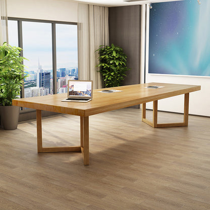 Contemporary Style Wood Office Desk Rectangular Shape Task Desk with Legs Clearhalo 'furn' 'furn_office_desk' 'Furniture' 'Office Desks' 'Office Furniture' 'office_desk' 7450171