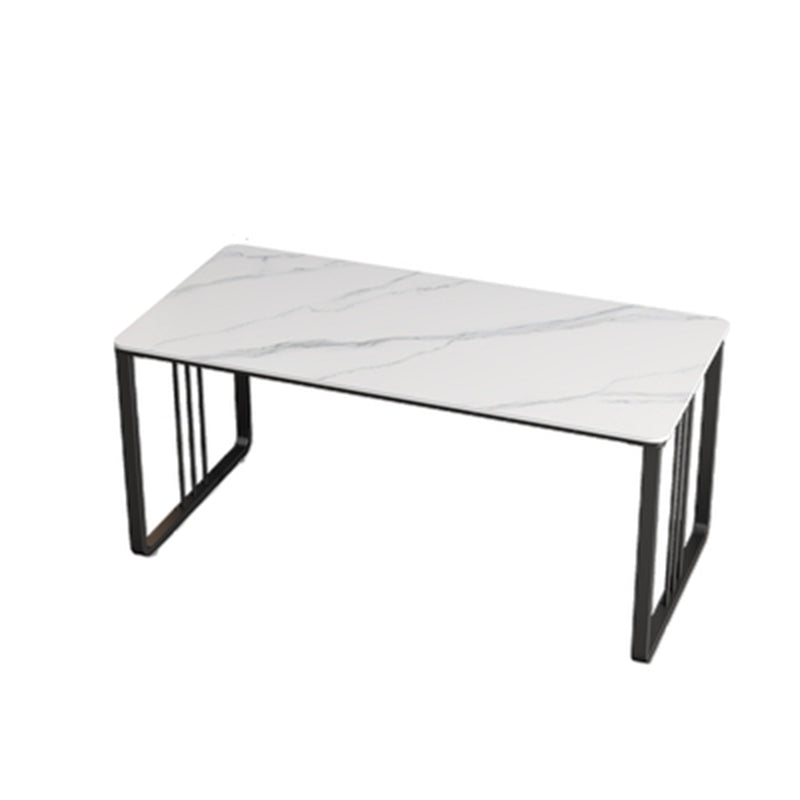Modern Style Stone Top Office Desk Rectangle Writing Desk for Office White Clearhalo 'furn' 'furn_office_desk' 'Furniture' 'Office Desks' 'Office Furniture' 'office_desk' 7450190