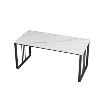 Modern Style Stone Top Office Desk Rectangle Writing Desk for Office White Clearhalo 'furn' 'furn_office_desk' 'Furniture' 'Office Desks' 'Office Furniture' 'office_desk' 7450190
