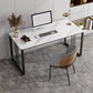 Modern Style Stone Top Office Desk Rectangle Writing Desk for Office 47.2"L x 23.6"W x 29.5"H White Clearhalo 'furn' 'furn_office_desk' 'Furniture' 'Office Desks' 'Office Furniture' 'office_desk' 7450193
