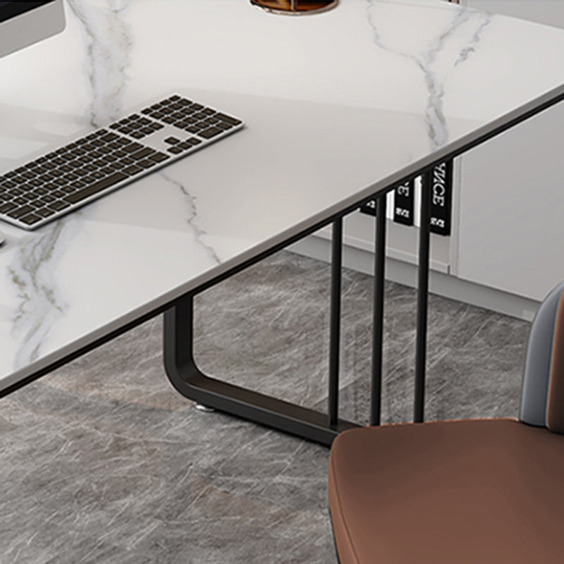 Modern Style Stone Top Office Desk Rectangle Writing Desk for Office Clearhalo 'furn' 'furn_office_desk' 'Furniture' 'Office Desks' 'Office Furniture' 'office_desk' 7450199