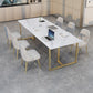 Rectangle Sintered Stone Top Office Desk Industrial Writing Desk for Office