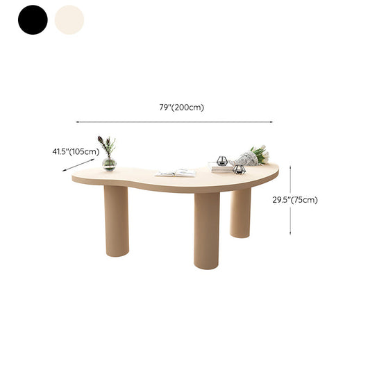 Scrivania per ufficio in legno in stile contemporaneo con 3 gambe