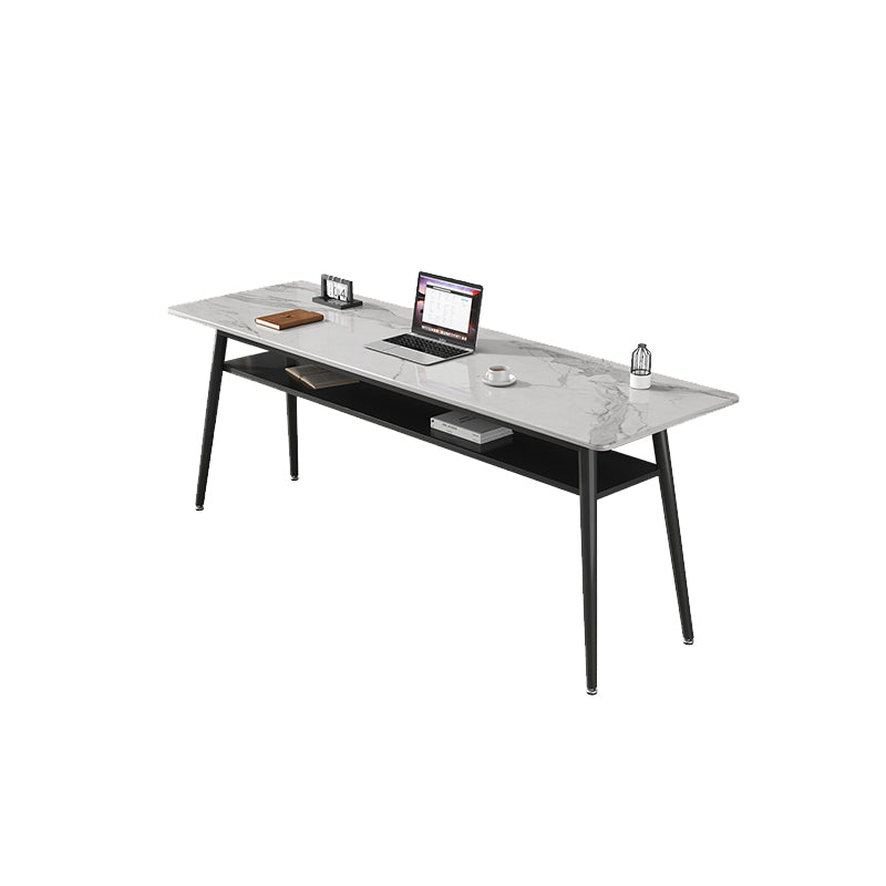 Descrito de la oficina de piedra rectángulo Top Office Modern Writing Desk for Office