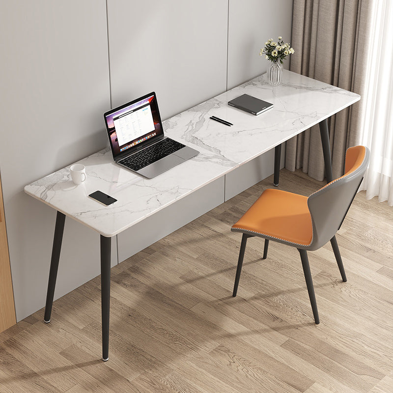 Descrito de la oficina de piedra rectángulo Top Office Modern Writing Desk for Office