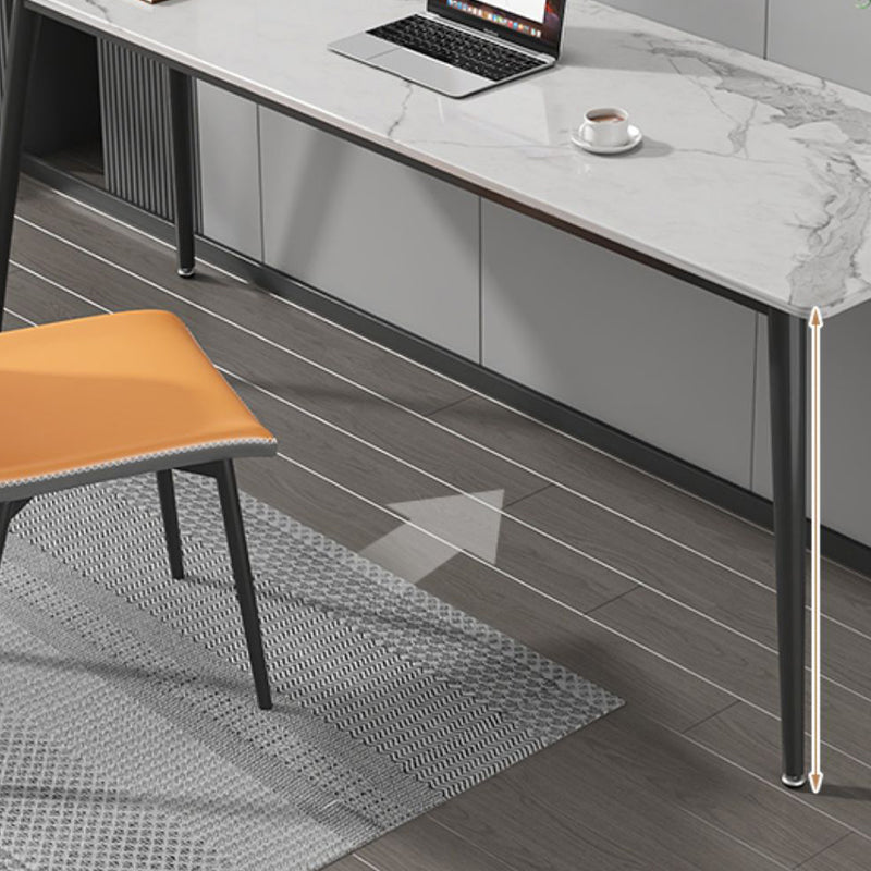 Descrito de la oficina de piedra rectángulo Top Office Modern Writing Desk for Office