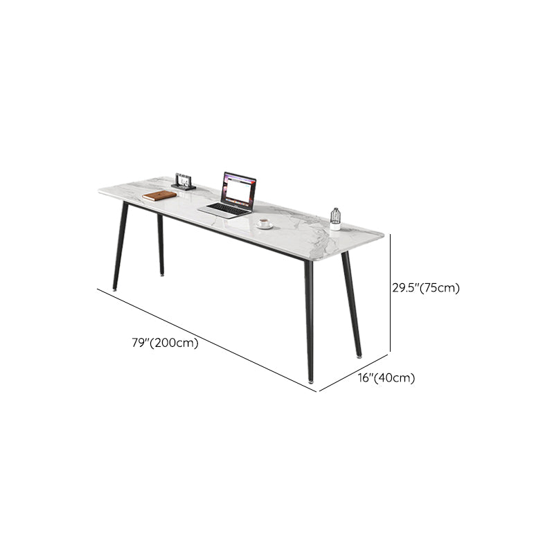 Descrito de la oficina de piedra rectángulo Top Office Modern Writing Desk for Office