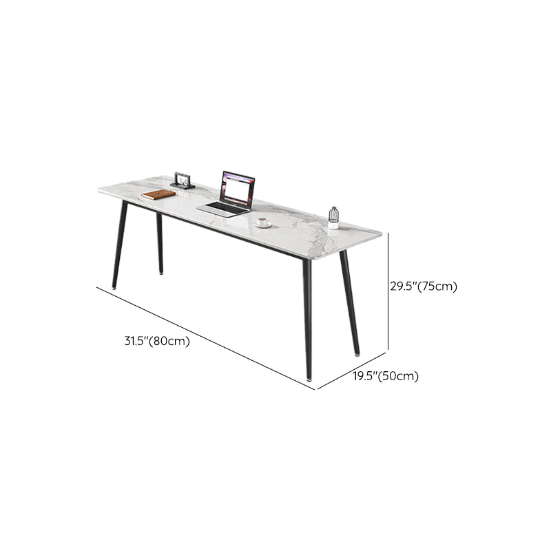 Descrito de la oficina de piedra rectángulo Top Office Modern Writing Desk for Office