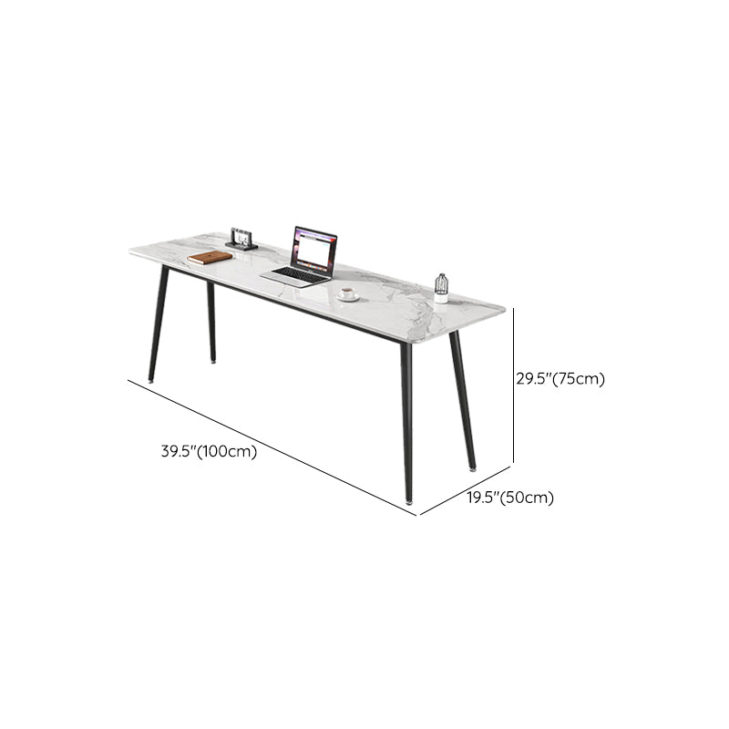 Descrito de la oficina de piedra rectángulo Top Office Modern Writing Desk for Office