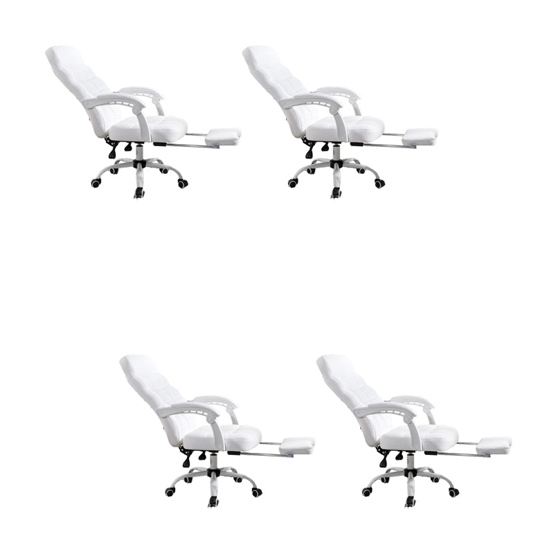 Padded Arms Office Chair Leather Tilt Mechanism No Distressing Ergonomic Desk Chair