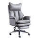 Modern Leather Armless Office Chair No Distressing Ergonomic Desk Chair with Wheels Grey 1 Piece Clearhalo 'furn' 'furn_office_chair' 'Furniture' 'Office Chairs' 'Office Furniture' 'office_chair' 7450638