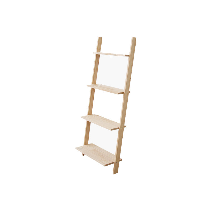 Contemporary Ladder Bookcase Solid Wood Open Back Bookshelf with Shelves 20"L x 8"W x 46"H Clearhalo 'Bookcases' 'furn' 'furn_bookcases' 'Furniture' 'Office Furniture' 7451063