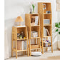 Contemporary Closed Back Bamboo Bookshelf Vertical Bookcase with Shelves Clearhalo 'Bookcases' 'furn' 'furn_bookcases' 'Furniture' 'Office Furniture' 7451082