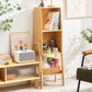 Contemporary Closed Back Bamboo Bookshelf Vertical Bookcase with Shelves Clearhalo 'Bookcases' 'furn' 'furn_bookcases' 'Furniture' 'Office Furniture' 7451083