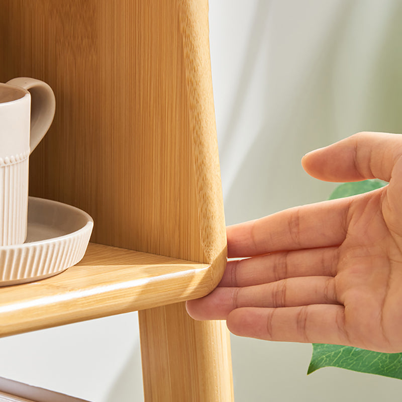 Contemporary Closed Back Bamboo Bookshelf Vertical Bookcase with Shelves Clearhalo 'Bookcases' 'furn' 'furn_bookcases' 'Furniture' 'Office Furniture' 7451086