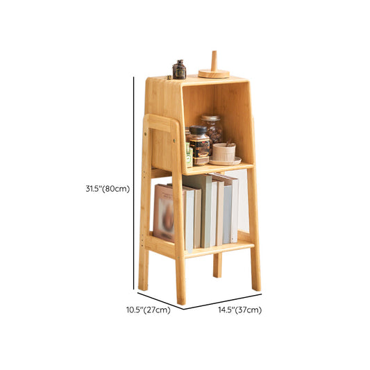 Contemporary Closed Back Bamboo Bookshelf Vertical Bookcase with Shelves Clearhalo 'Bookcases' 'furn' 'furn_bookcases' 'Furniture' 'Office Furniture' 7451090