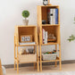 Bamboo Vertical Bookshelf Contemporary Closed Back Bookcase with Shelves