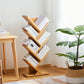 Etagere Contemporary Bamboo Bookcase Open Back Bookshelf for Office
