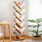 Etagere Contemporary Bamboo Bookcase Open Back Bookshelf for Office