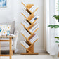 Etagere Contemporary Bamboo Bookcase Open Back Bookshelf for Office