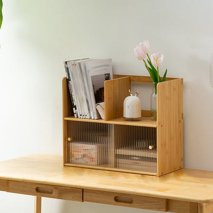 Libreria orizzontale di libreria chiusa contemporanea con mobili