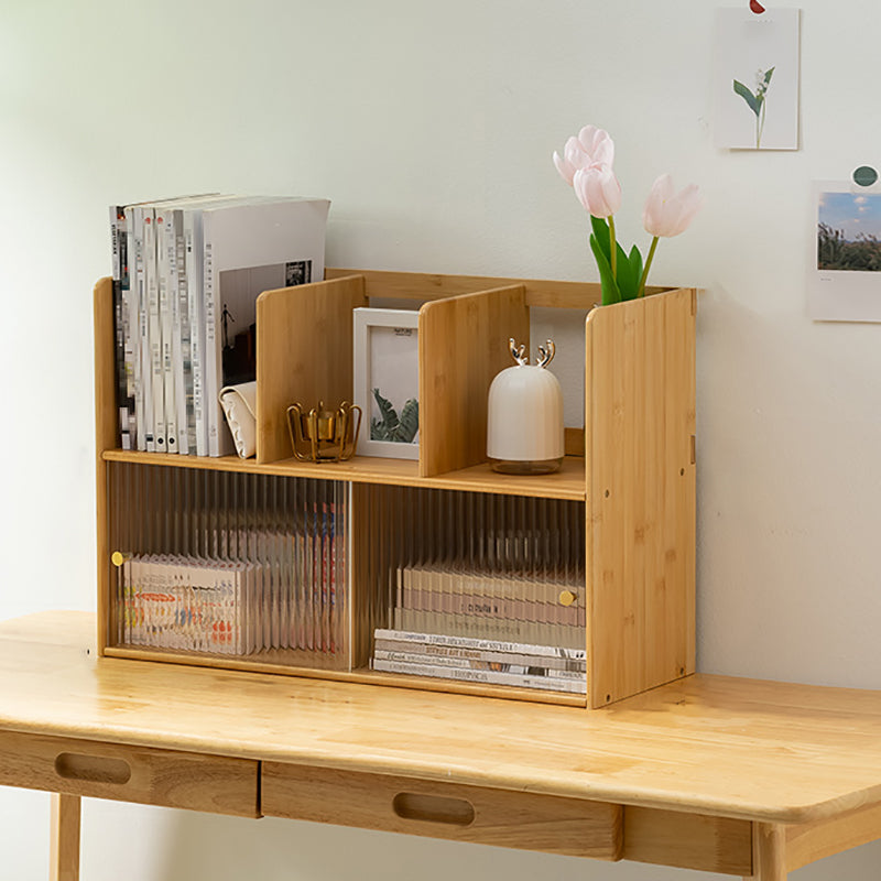 Libreria orizzontale di libreria chiusa contemporanea con mobili