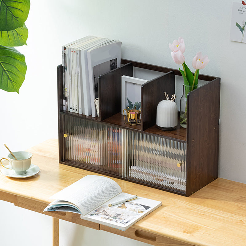 Libreria orizzontale di libreria chiusa contemporanea con mobili