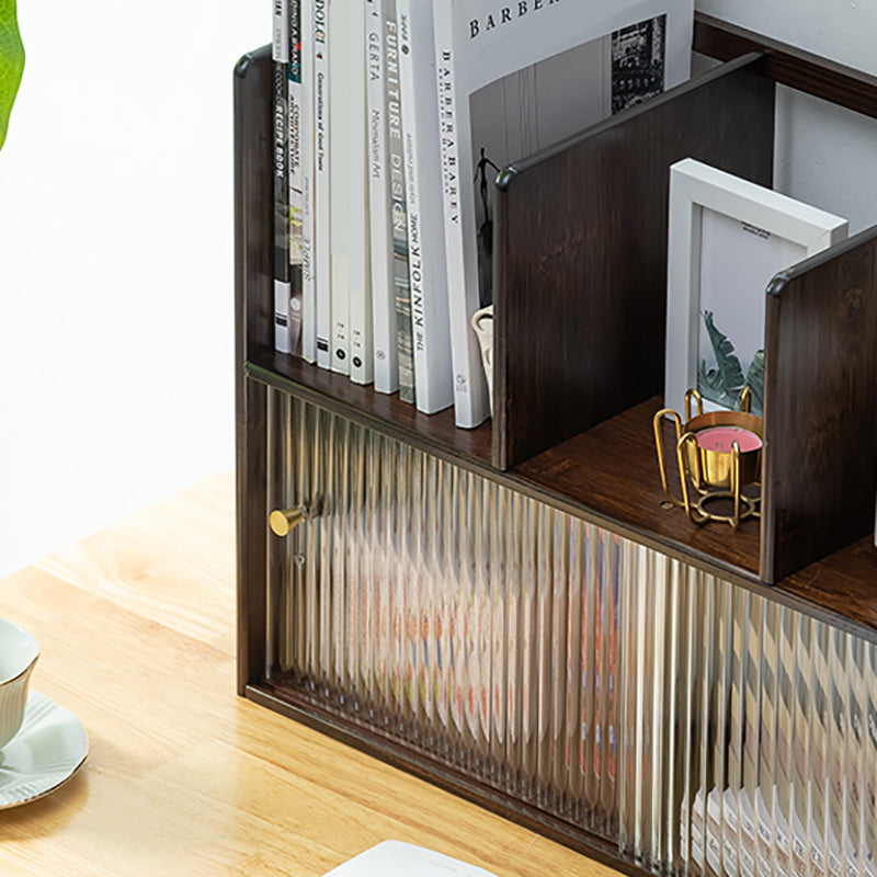 Libreria orizzontale di libreria chiusa contemporanea con mobili