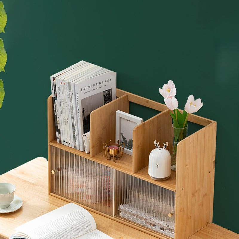 Libreria orizzontale di libreria chiusa contemporanea con mobili