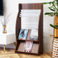 Closed Back Contemporary Bookcase Engineered Wood Vertical Bookshelf with Shelves 24"L x 10"W x 47"H Walnut Clearhalo 'Bookcases' 'furn' 'furn_bookcases' 'Furniture' 'Office Furniture' 7451178