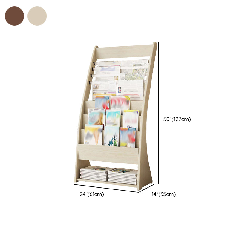 Closed Back Contemporary Bookcase Engineered Wood Vertical Bookshelf with Shelves Clearhalo 'Bookcases' 'furn' 'furn_bookcases' 'Furniture' 'Office Furniture' 7451187