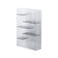 Acrylic Bookcase Modern Style Closed Back Vertical Bookshelf for Office