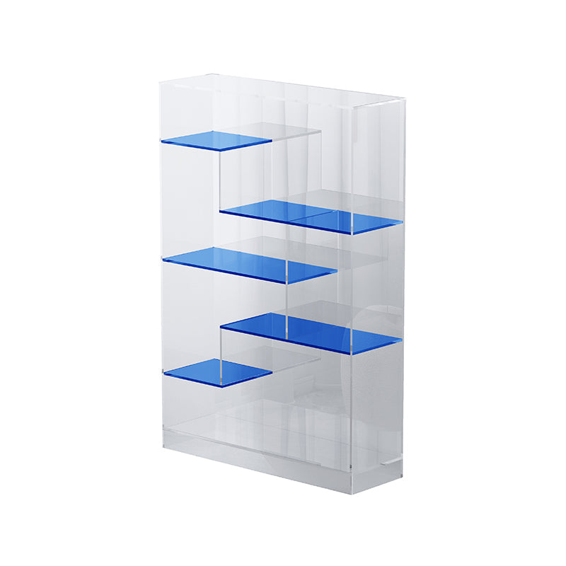 Acrylic Bookcase Modern Style Closed Back Vertical Bookshelf for Office