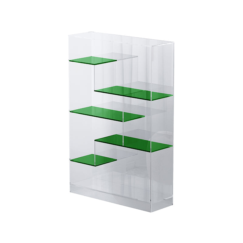 Acrylic Bookcase Modern Style Closed Back Vertical Bookshelf for Office