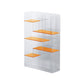 Acrylic Bookcase Modern Style Closed Back Vertical Bookshelf for Office
