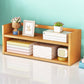 Bamboo Vertical Bookshelf Contemporary Open Back Bookcase with Shelves 24"L x 7"W x 10"H Clearhalo 'Bookcases' 'furn' 'furn_bookcases' 'Furniture' 'Office Furniture' 7451212