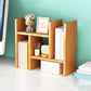 Bamboo Vertical Bookshelf Contemporary Open Back Bookcase with Shelves 20"L x 7"W x 16"H Clearhalo 'Bookcases' 'furn' 'furn_bookcases' 'Furniture' 'Office Furniture' 7451216